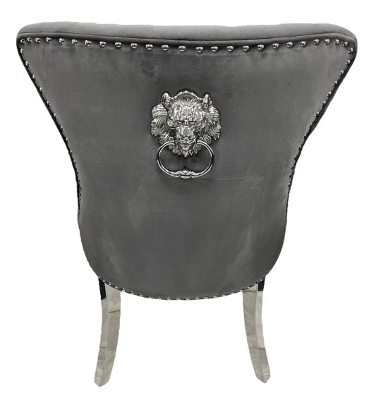 Chelsea Lions Head Ring Back Dark Grey