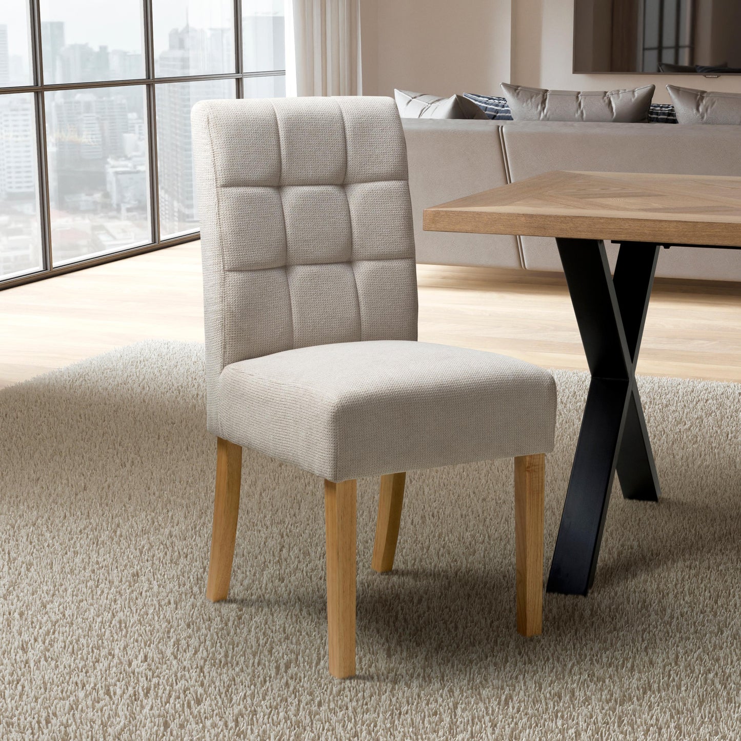 Moseley Waffle Flax Natural