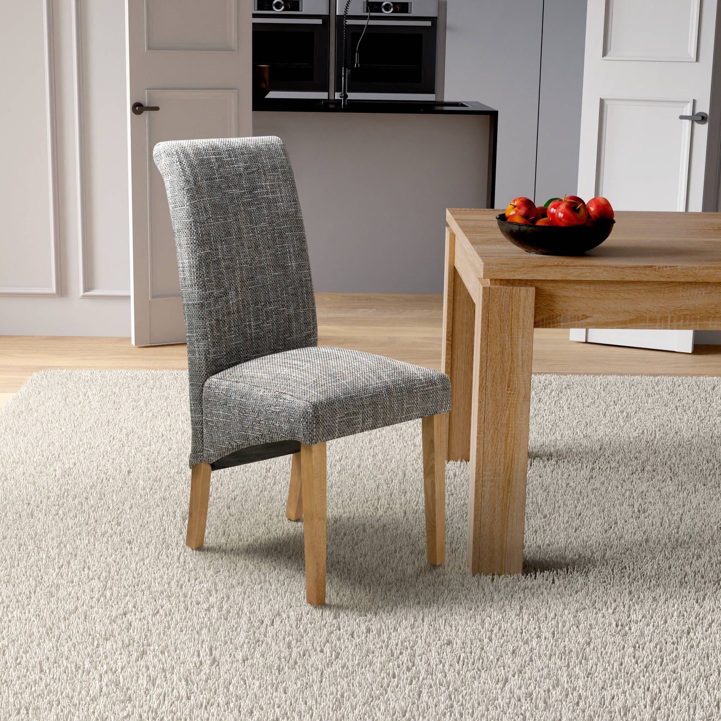 Jakarta Scroll Back Tweed Grey