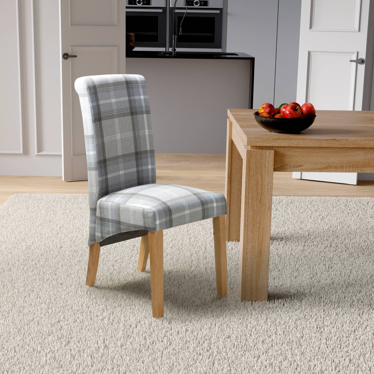 Jakarta Scroll Back Grey Check