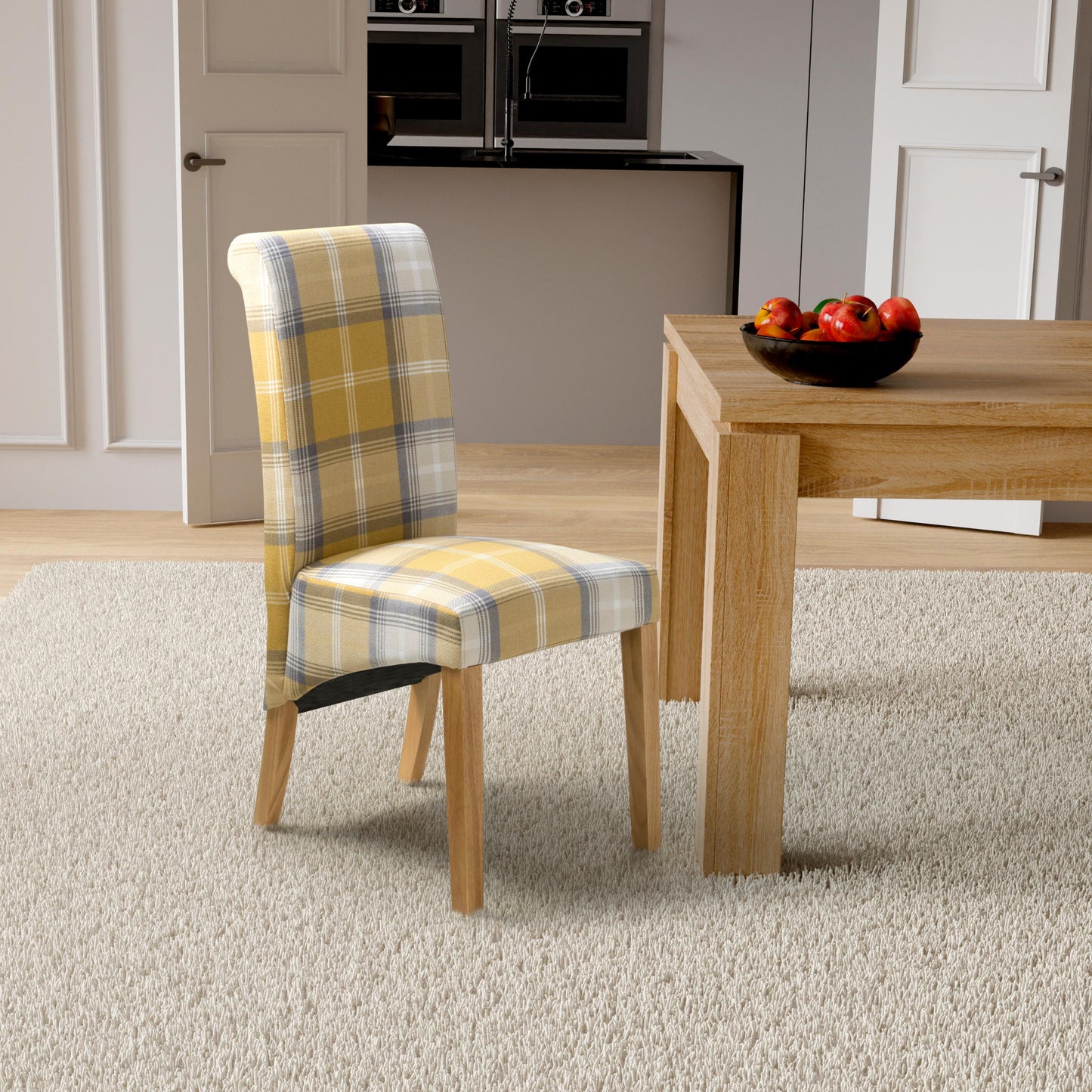 Jakarta Scroll Back Yellow Check