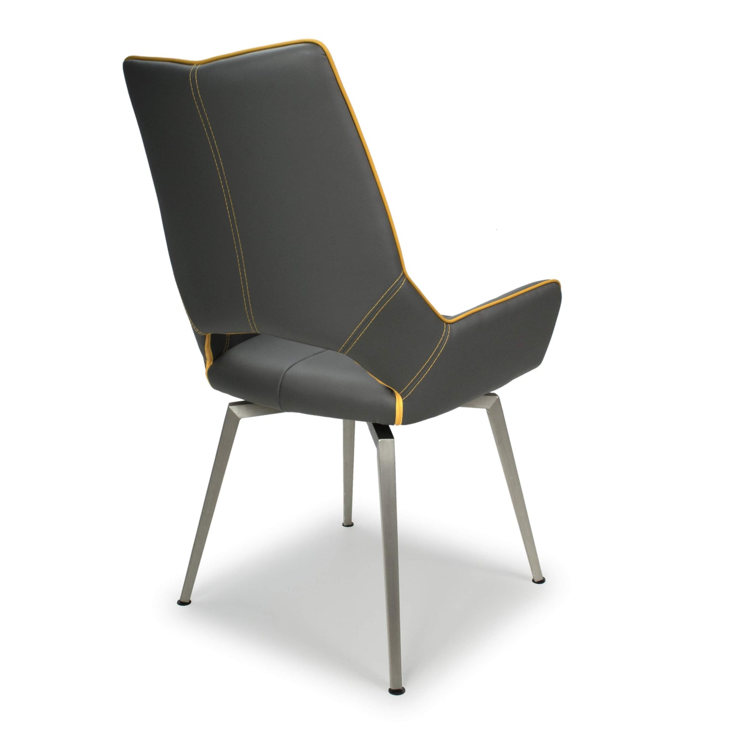 Mako Swivel chair Leather Effect Graphite