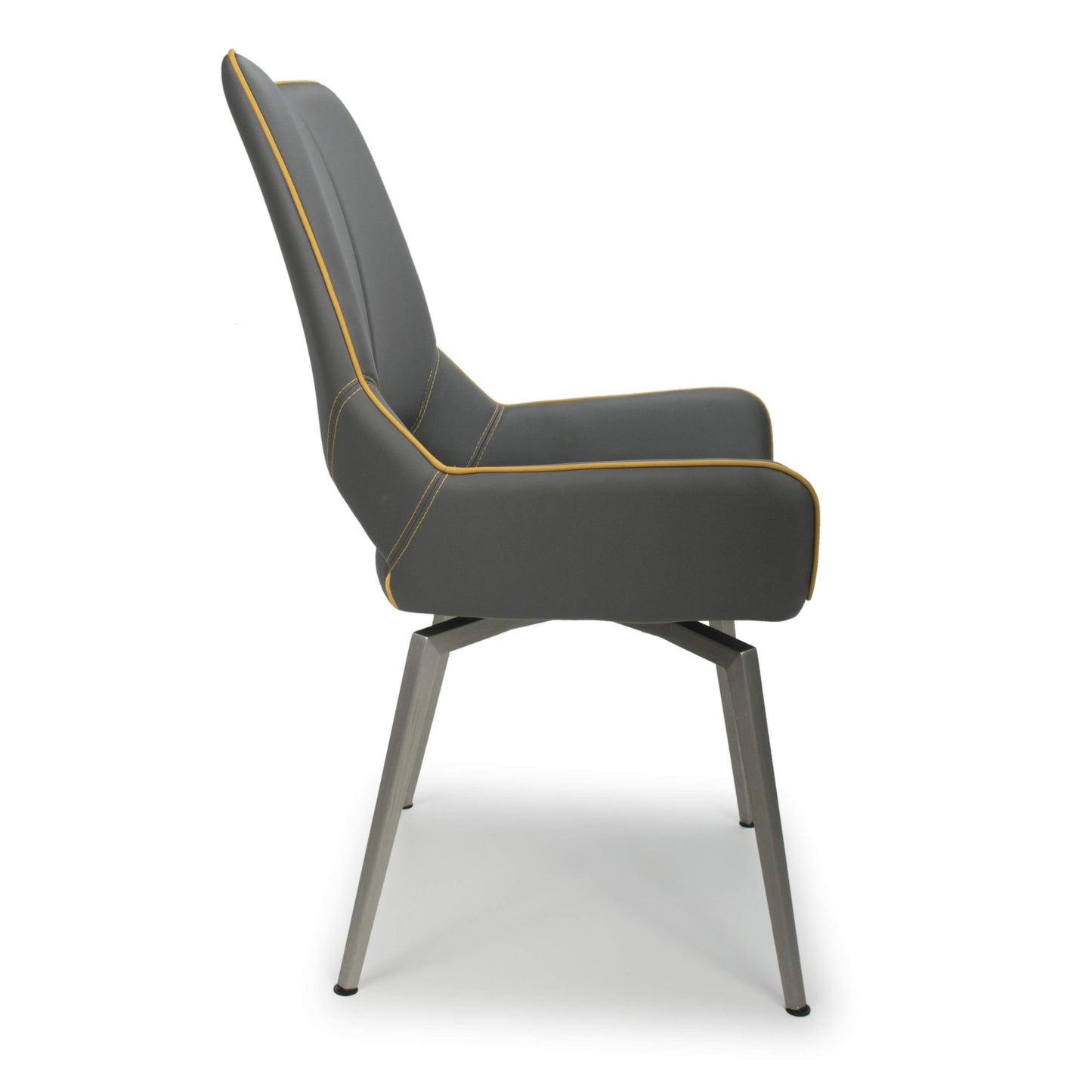 Mako Swivel chair Leather Effect Graphite