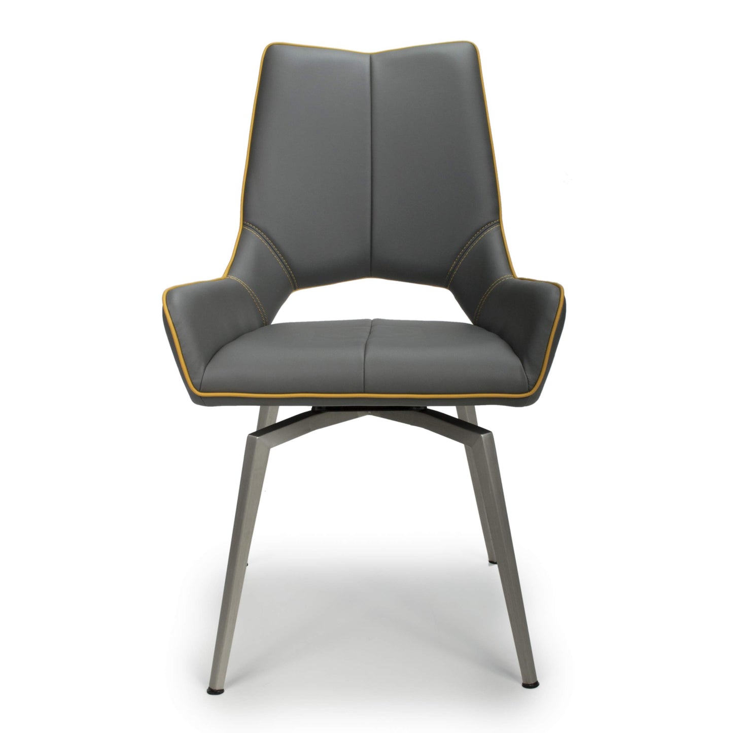 Mako Swivel chair Leather Effect Graphite