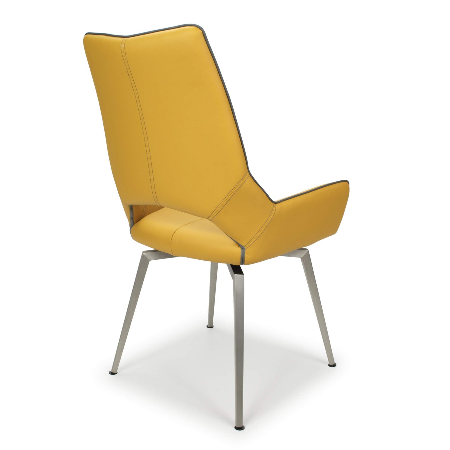 Mako Swivel chair Leather Effect Yellow