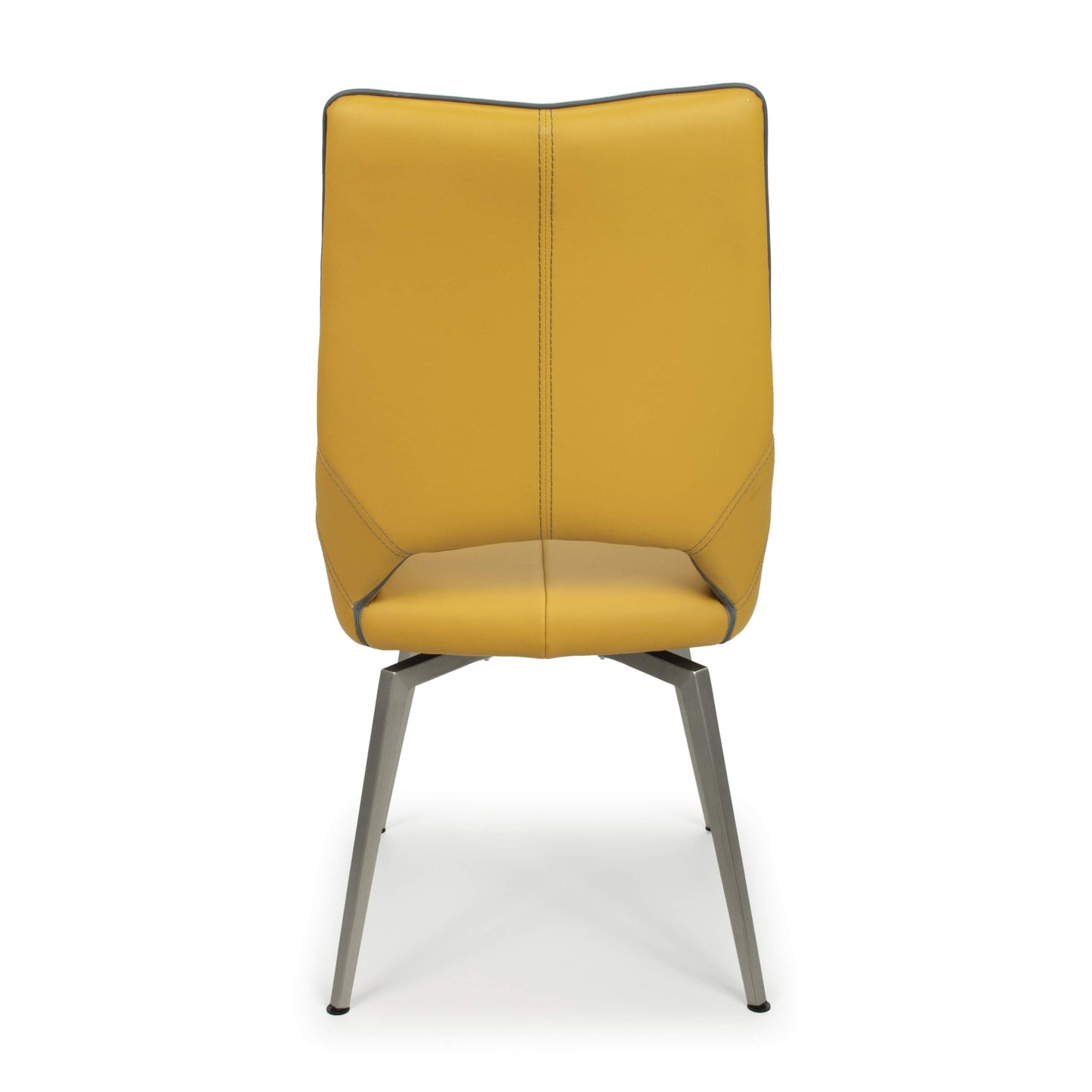 Mako Swivel chair Leather Effect Yellow