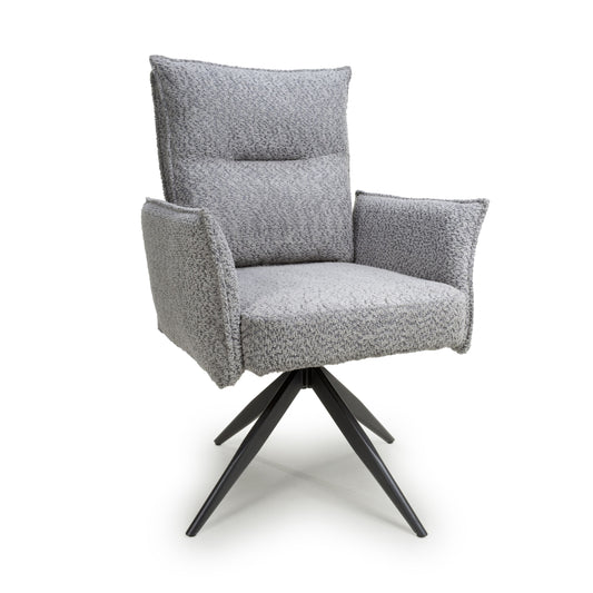 Brunswick Textured Chenille Grey Swivel