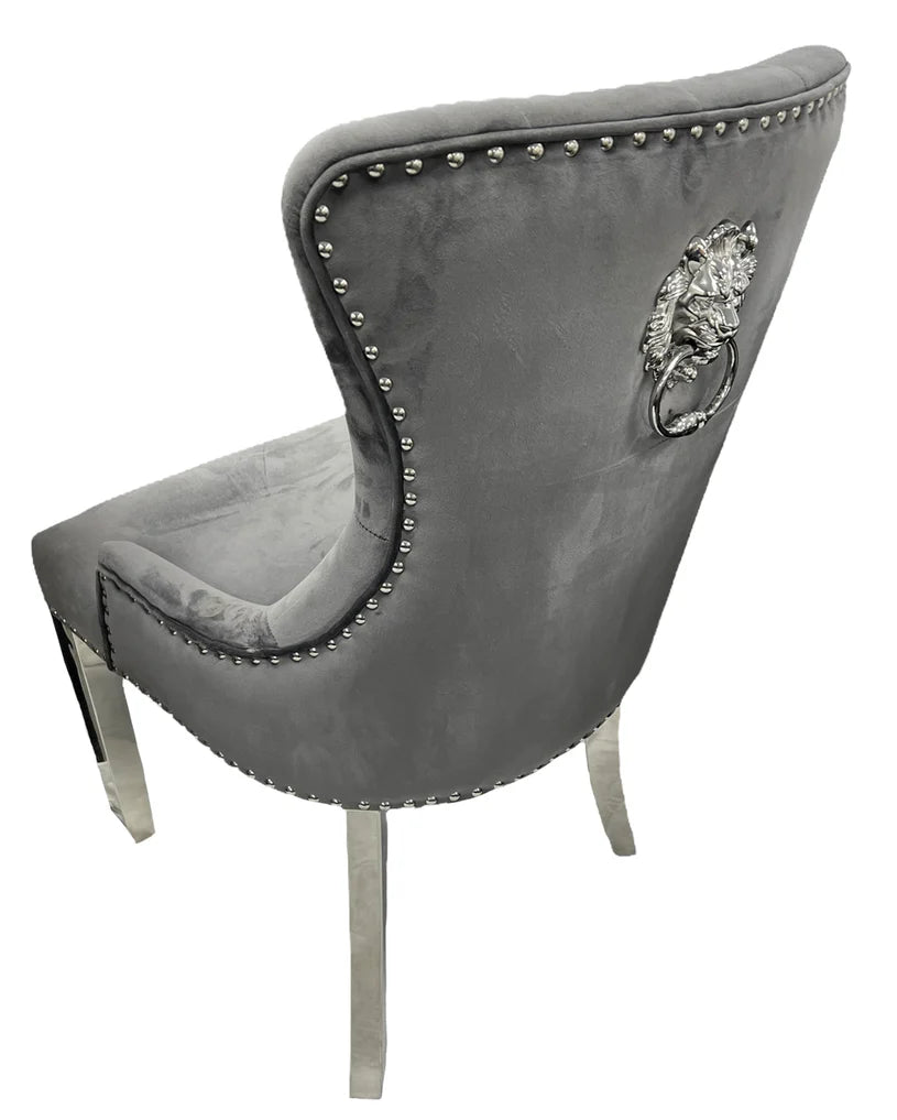 Chelsea Lions Head Ring Back Dark Grey
