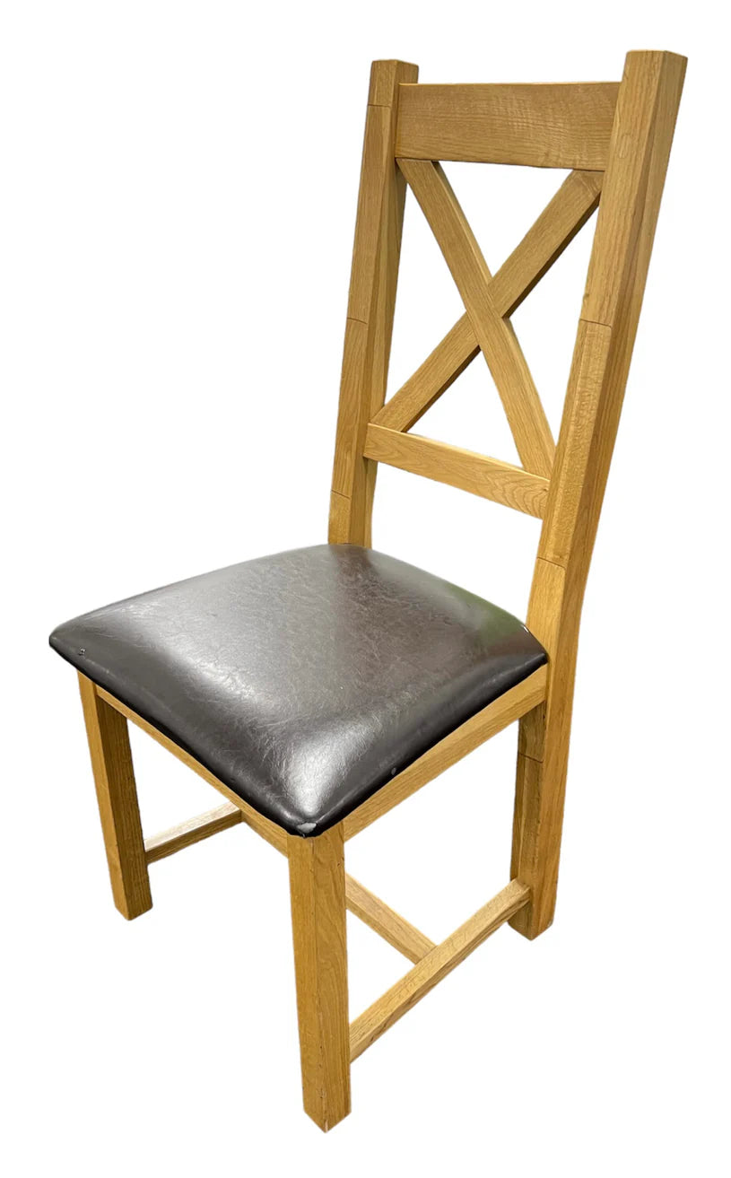 Turin Oak Cross Back Chair