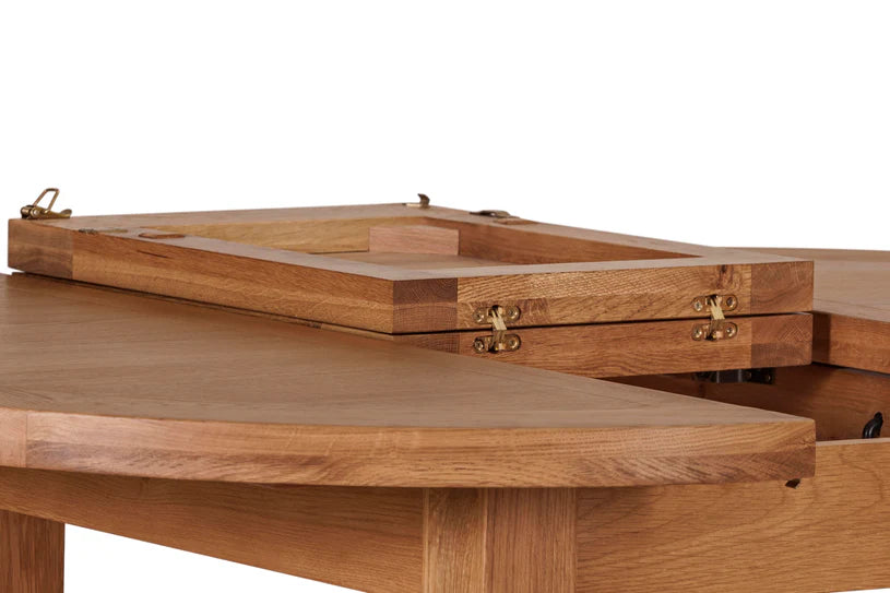 Turin Round Oak Extending Table