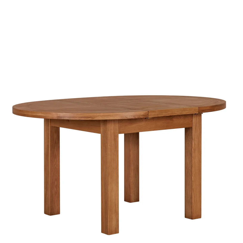 Turin Round Oak Extending Table