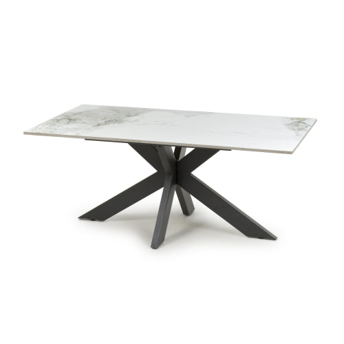 Tokyo 1.6 Metre Ceramic White Dining Table