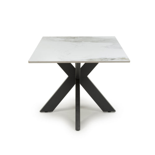 Tokyo 1.6 Metre Ceramic White Dining Table